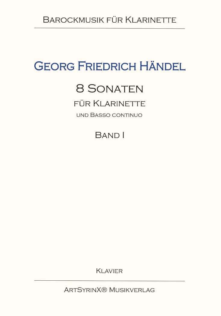 Georg Friedrich Händel 8 Sonaten für Klarinette und B.c. Band 1