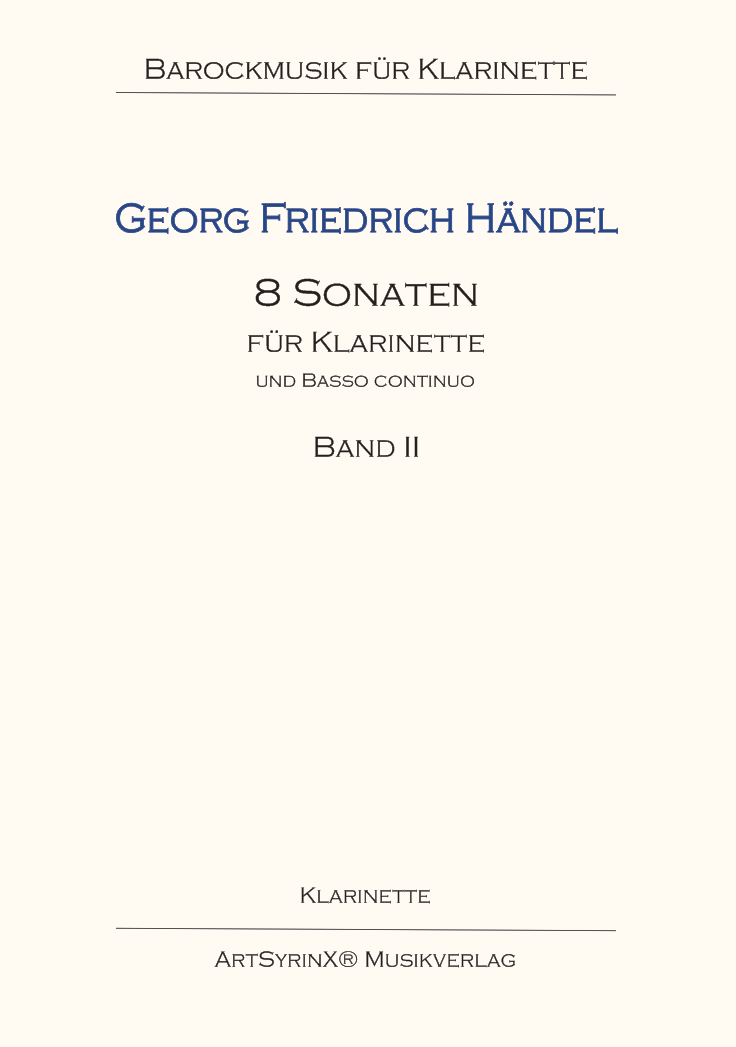Georg Friedrich Händel 8 Sonaten für Klarinette und B.c. Band 2