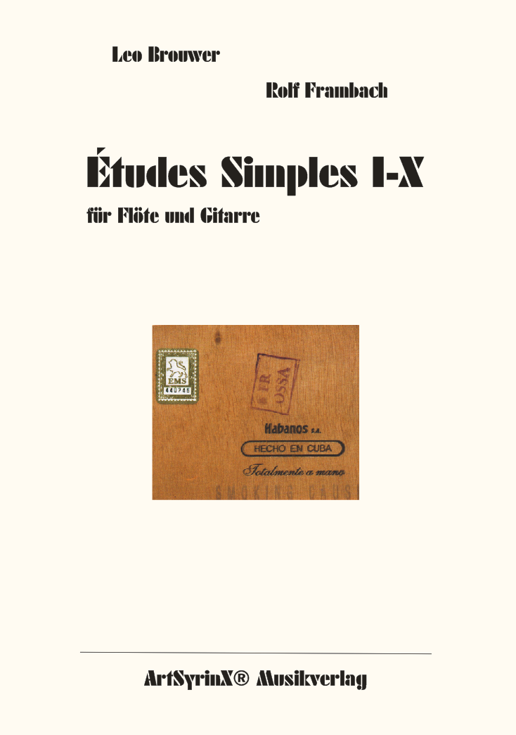 Études Simples I-X für Flöte und Gitarre