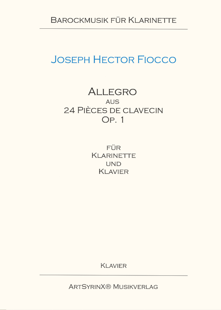 Fiocco Allegro für Klarinette und Klavier