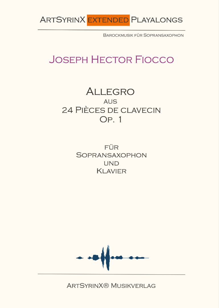 Fiocco Allegro für Sopransaxophon und Klavier mit CD