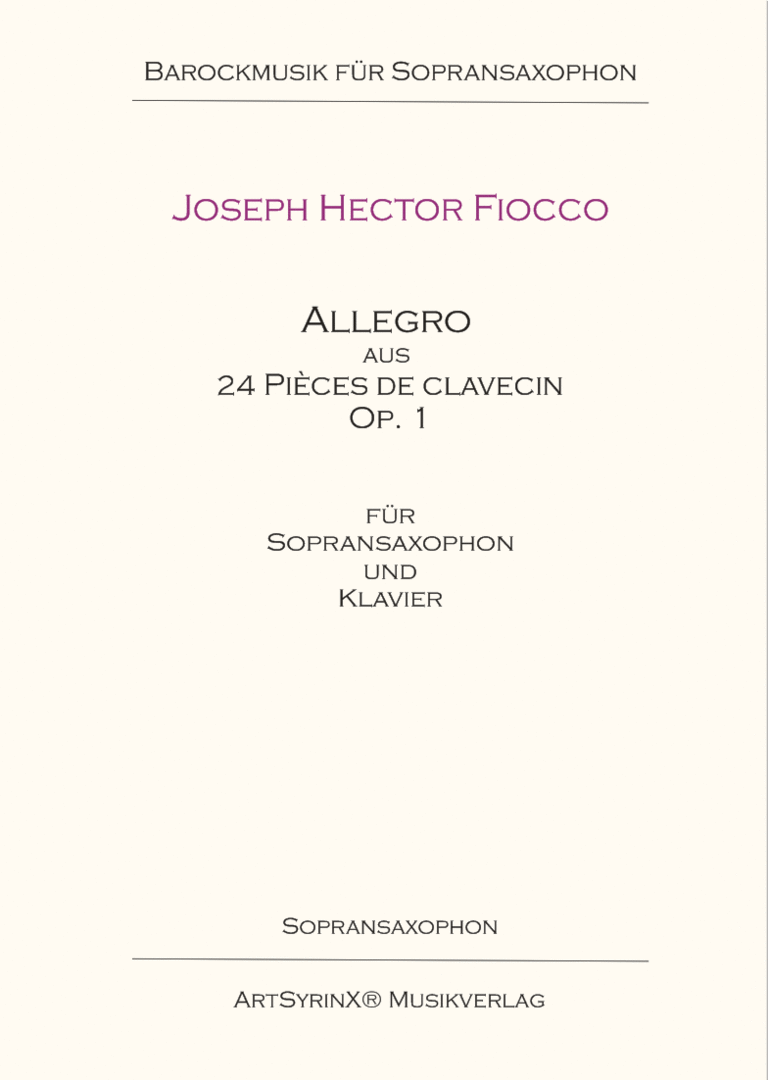 Fiocco Allegro für Sopransaxophon und Klavier