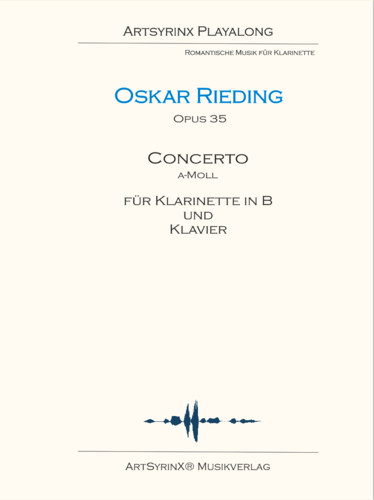 Oskar Rieding Concerto in a-Moll für Klarinette und Klavier mit CD