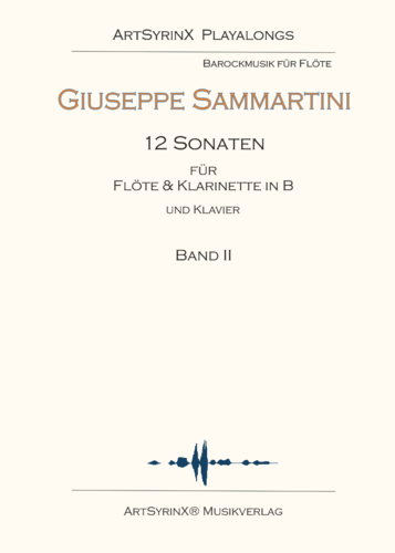 Giuseppe Sammartini 12 Sonaten für Flöte&Klarinette mit Klavier Bd.2
