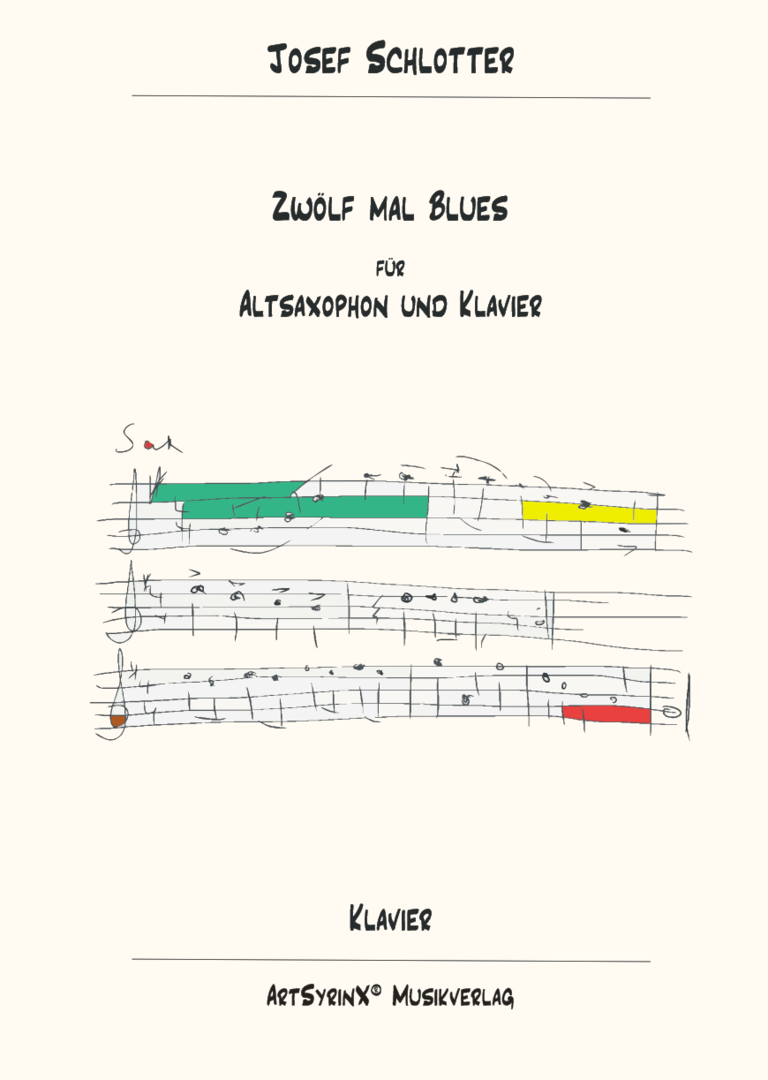 12 mal Blues für Altsaxophon und Klavier