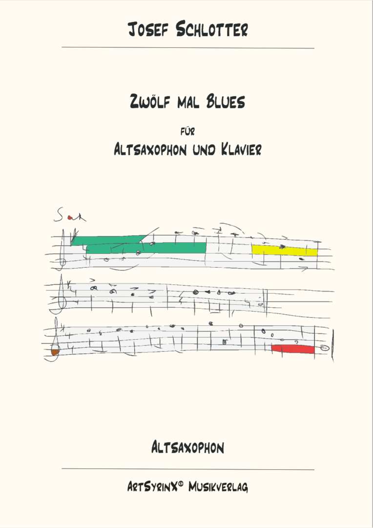 12 mal Blues für Altsaxophon und Klavier