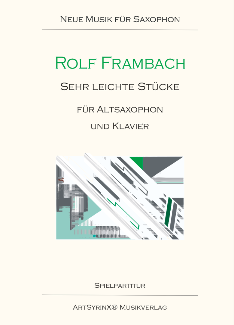 Rolf Frambach Sehr leichte Stücke für Altsaxophon und Klavier