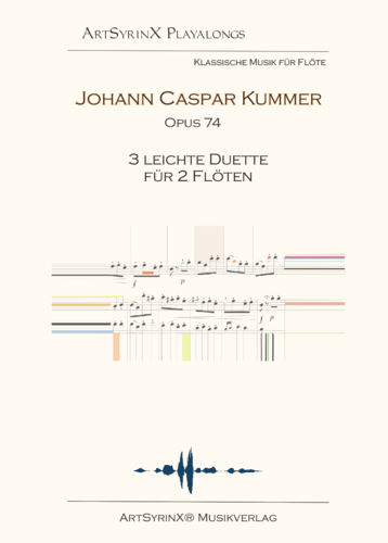 Johann Caspar Kummer 3 kleine Duette für 2 Flöten Opus 74 mit CD